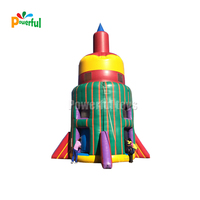 Fusée gonflable géante de haute qualité, jeu de sport de parachutiste pour enfants et adultes, pièces