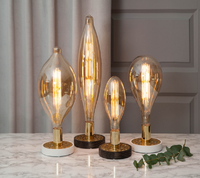 220V E27 grande ampoule Led Vintage à Filament en spirale BT180 4W ampoule LED Edison décorative en verre doré ampoules poire de grande taille