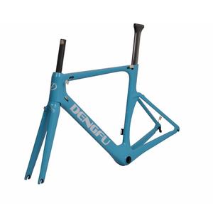 Yongfu — <span class=keywords><strong>cadre</strong></span> de vélo de <span class=keywords><strong>route</strong></span> en fibre de carbone 700C, couleur bleue, supports de freins Direct - Product Image 2