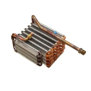 Tube fin ahu heat exchanger coil with tubes made of copper