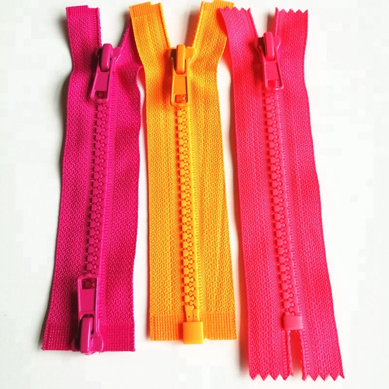 Флуоресцентный цвет #5 vislon молния пластиковая молния с DA puller