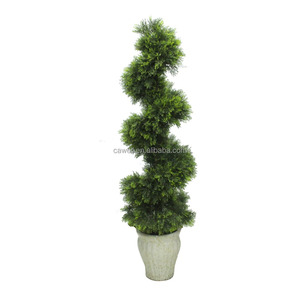 Árvore Espiral de Buxo <span class=keywords><strong>Artificial</strong></span> Cypress Simulation, Planta Verde de Plástico Falso para Espaços Externos, Melhorando Seu Jardim e Pátio - Product Image 1