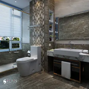 Unique feather design 3d ceramic bathroom wall tile