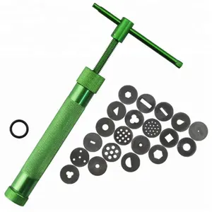 Clay Gun Đùn Với 20 Độc Đáo Đĩa Thiết Kế Chuyên Nghiệp Công Cụ Đối Với Clay Gốm Điêu Khắc Polymer Mô Hình cho Nghề Gốm Sứ