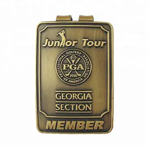 Money Clip Metal Golf Accessories Metal Money Clip With Customized Logo