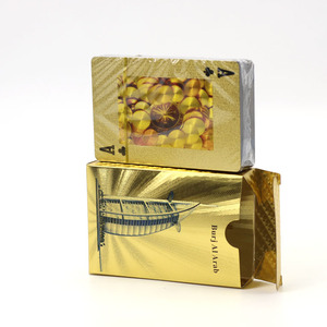 Plastik 24k emas Dubai kartu bermain Terbaik alat sublimasi polos Italia Turki Balootprint kartu bermain - Product Image 3