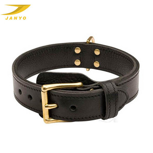 Collare per cani in pelle scamosciata di lusso all'ingrosso - Product Image 2