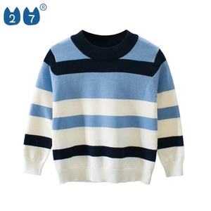 <span class=keywords><strong>Pull</strong></span> à rayures pour garçons, chandail 100% en coton, pour enfants, vente en gros, automne, - Product Image 1