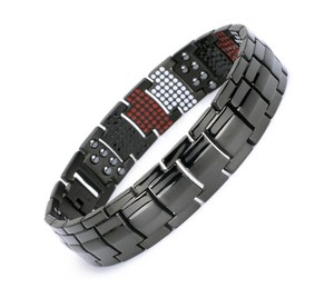 In stock !!! No minimum order health care men magnetic bracelet black pure titanium magnetic bracelet japan