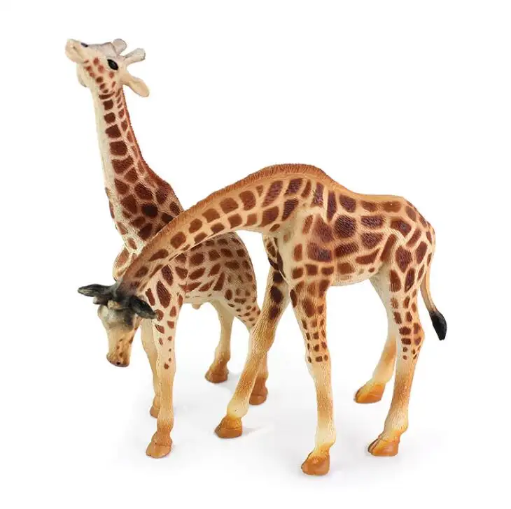 Realistis Anak Plastik Patung Binatang Mainan