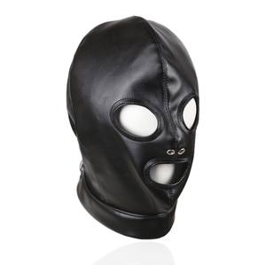 หน้ากากทาสหนังผู้ใหญ่แบบเต็มศีรษะสำหรับผู้ใหญ่ - Product Image 5