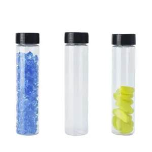 clear plastic tube with mental lid for gifts packaging