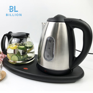 Superior 360 Degree Rotational Base Cordless <strong>Electric</strong> Kettle Stainless Steel Tray Set with Coffee <strong>Pot</strong> <strong>Tea</strong> <strong>Pot</strong> for Household Use - Product Image 2