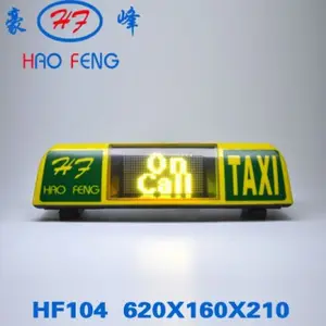 HF104 display led para táxi topper táxi sinal LED car dome iluminação arte da parede com o suporte de vela