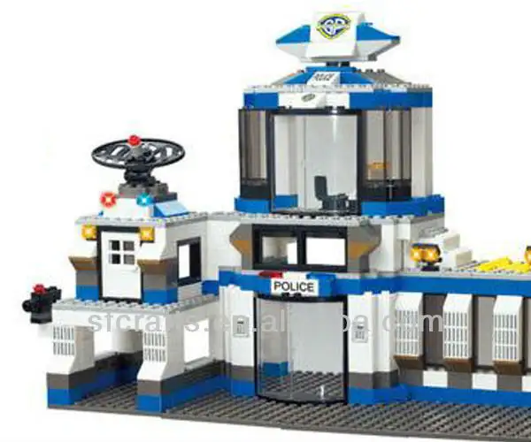 2014 Hot Sale Plastic Police Station Building Block Toys
