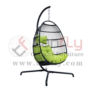 Patio <strong>Swing</strong> Hanging Chair <strong>Single</strong> Seat Outdoor Garden Egg Chair <strong>Swing</strong> with Stand - Product Image 4
