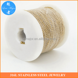 Bán Buôn Mạ Vàng 316 Thép Không Gỉ <span class=keywords><strong>Belcher</strong></span> Chuỗi 2.5 Mm Trong Spool Cho Đồ Trang Sức Thời Trang Làm - Product Image 5