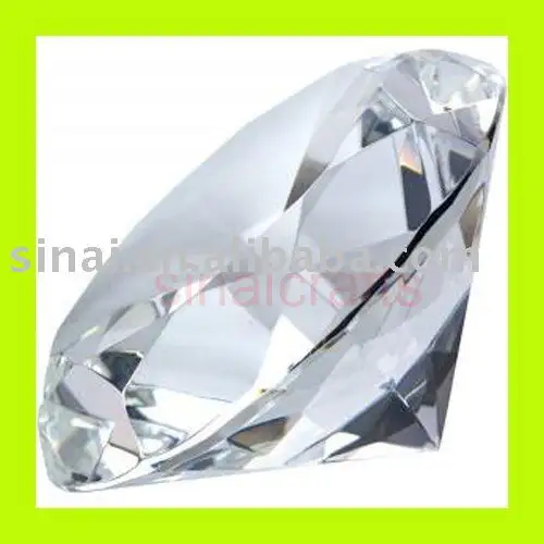 Desktop Gift Optical Crystal Diamond Paperweight