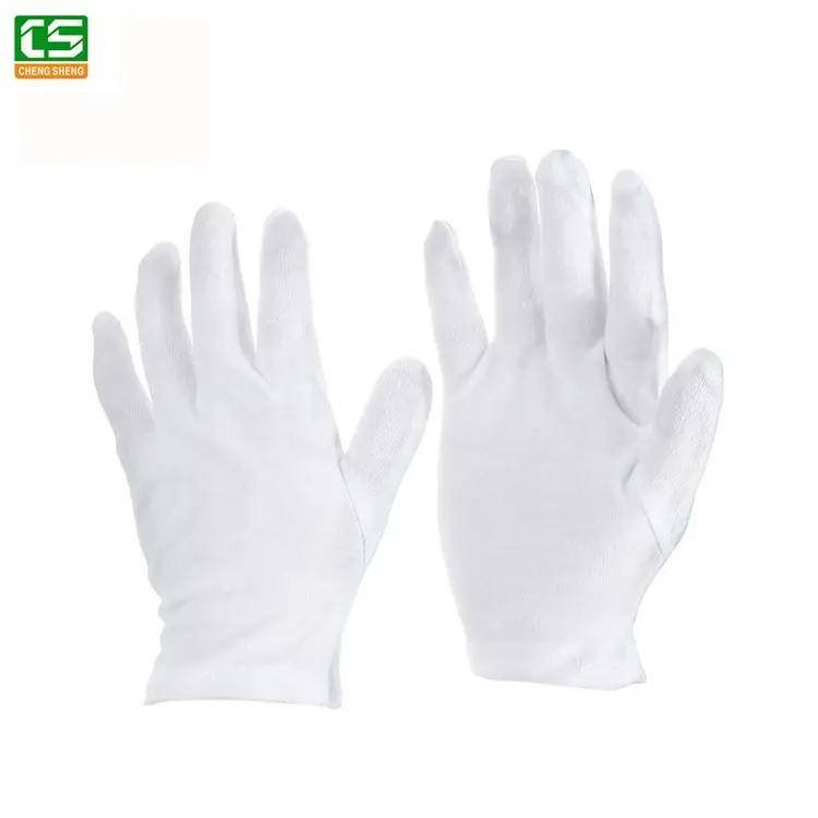 Logo personnalisé 100 coton bijoux premium uniforme fanfare gants en coton blanc gants de travail gants de cérémonie