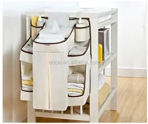 Encai פריט בייבי מיטת תינוק תלייה ארגונית תיק שקית אחסון צד עם תא