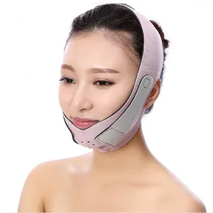 hot sale Neoprene purple skinny face lift tighten double chin skinny face artifact V bandage thin face belt for women