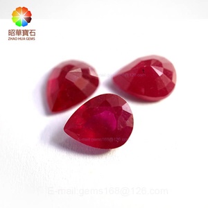 Synthetische robijn korund opaque robijn Superieure kwaliteit peer cut gemstone - Product Image 6