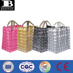 Sacs à main gonflables en PVC personnalisés promotionnels, sacs de plage en plastique à bulles, sacs étanches - Product Image 2
