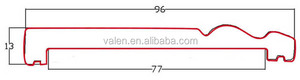 Plinthe blanche pour plancher mural, facile à installer, moulure de plinthe décorative pour hôtel - Product Image 3