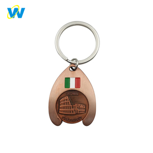 Canadiense de carrito de compras Moneda de metal clave cadena italiano clave de la cadena - Product Image 2