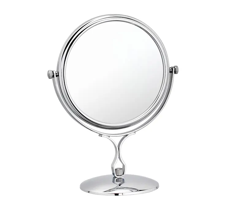 Stainless steel desktop magnifying mirror