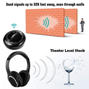 Casque sans fil UHF HiFi supra-auriculaire avec indicateur LED, étanche <span class=keywords><strong>IPX2</strong></span>, autonomie de 10 heures pour regarder la télévision, station de charge du transmetteur - Product Image 6