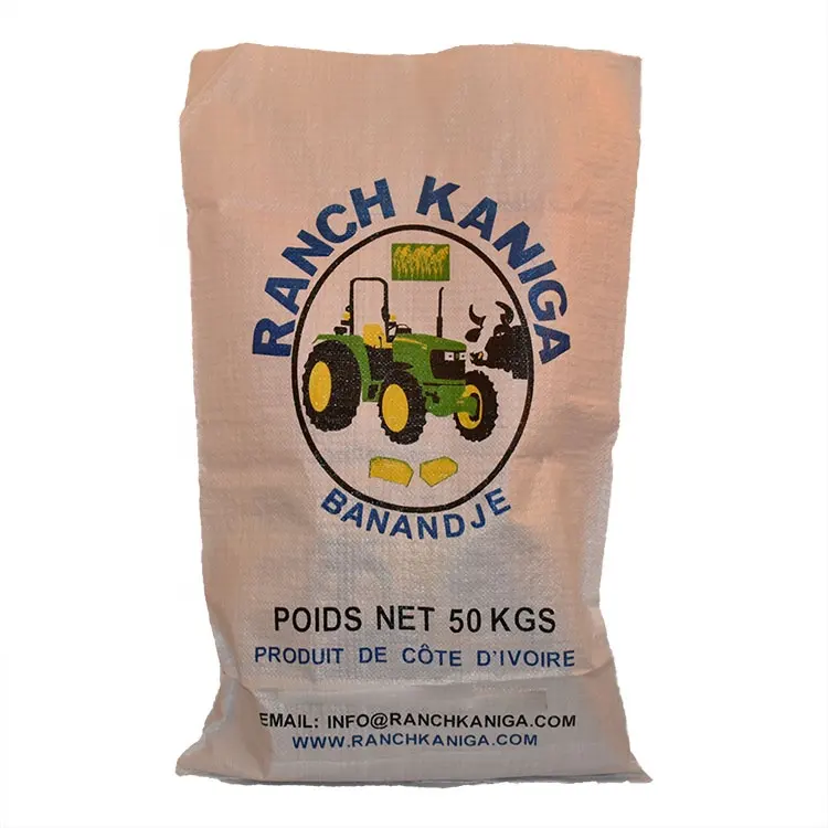 plastic 50kg pp woven bag for seeds grain rice and flour with factory price pp woven sack packing bag