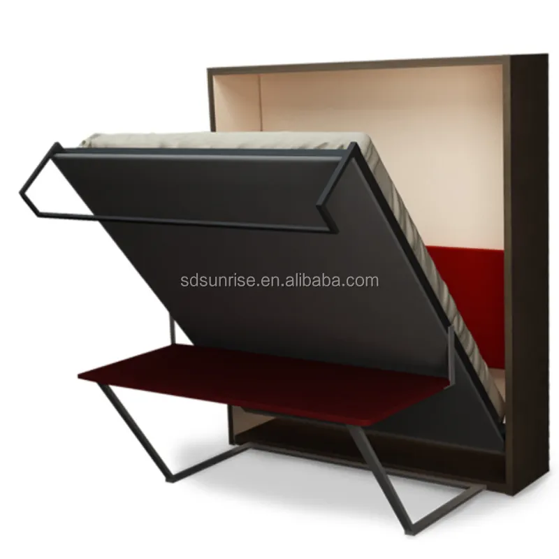 Умная мебель, складная настенная кровать с рабочим столом, подъемная кровать