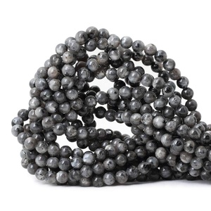 Natuurlijke gladde Larvikiet Zwarte Labradoriet edelsteen losse kralen voor het maken van sieraden handgemaakte ambachten 4mm 6mm 8mm 10mm 12mm 14mm - Product Image 4