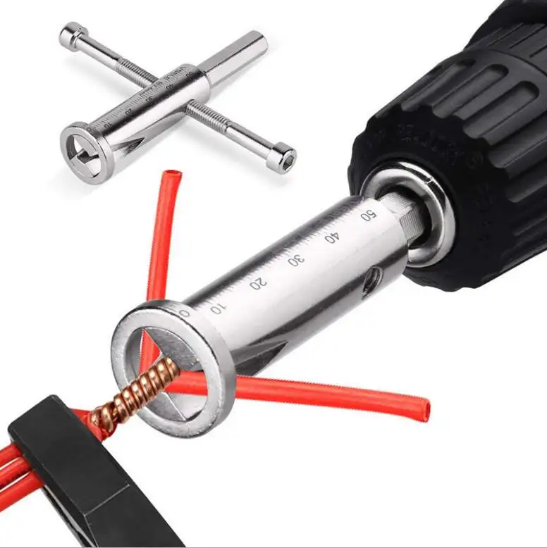 Wire Twisting Tool Wire Stripper and Twister Quick Connector Twist Wire Tool for Power Drill Drivers