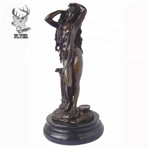 Statue de grosse femme dansante en bronze à la cire perdue grandeur nature pour la décoration de la maison - Product Image 5