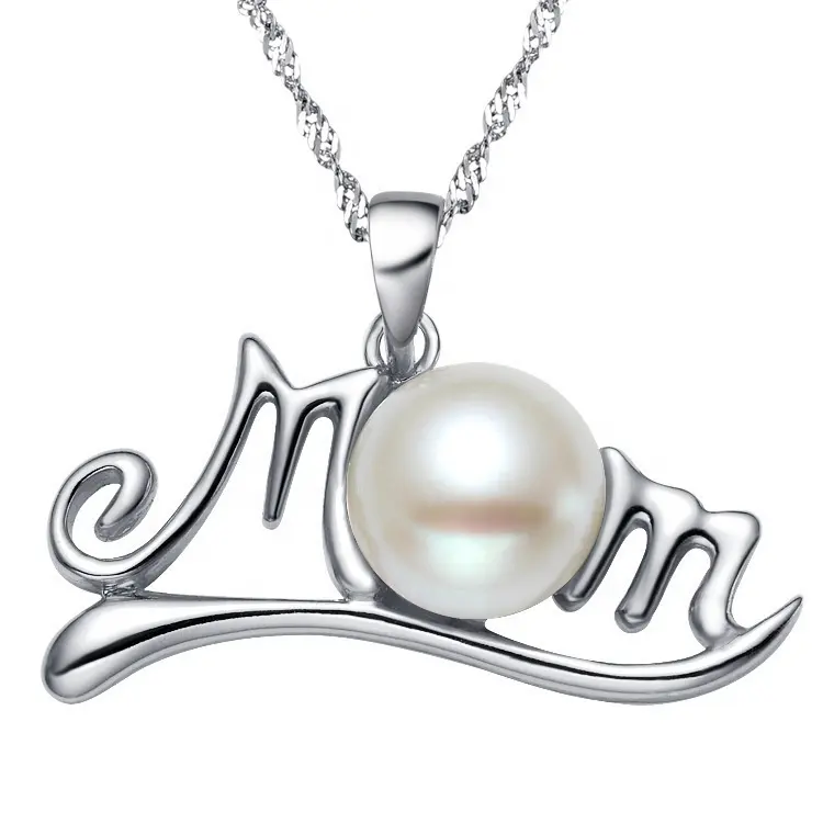 Caoshi New Fashion Geschenke für Mama künstliche Perlenkette Silber Perlenkette