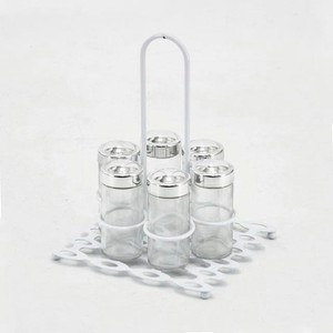 Étagères à épices rectangulaires en métal blanc - Product Image 1