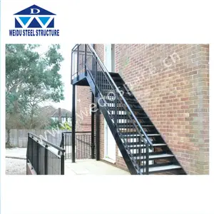 Customized Size /Style Ladder Industry Stair Wrought Iron Steel Staircase Matched To Warehouse/Workshop CE