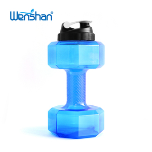 Ecológico 2.2L forma mancuerna plástico botellas de agua del deporte - Product Image 1