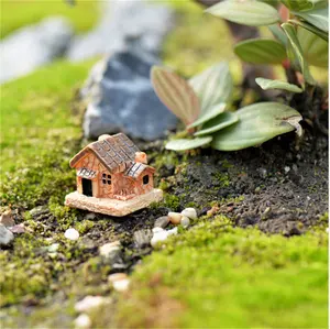 Gaya Acak Mini Rumah Kecil Cottage Mainan DIY Kerajinan Gambar Moss Terarium Fairy Ornamen Taman Lanskap Dekorasi