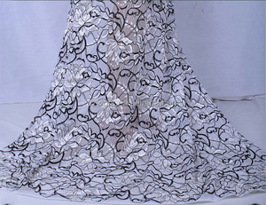 Belleza de encaje neto francés con lentejuelas telas africanas del cordón para la boda o <span class=keywords><strong>vestidos</strong></span> de fiesta - Product Image 1
