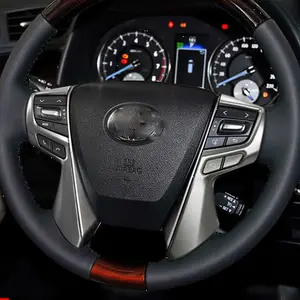 2015-2019 Auto Accessoires Voice Radio Control Knop Stuurwiel Decoratie Cover Trim Fit Voor Toyota Alphard Vellfire