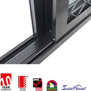 Jendela Aluminium Superhouse dengan Desain Kisi-kisi untuk Jendela Geser