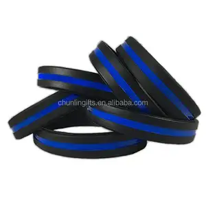 Thin Blue Line Silicone Bracelets