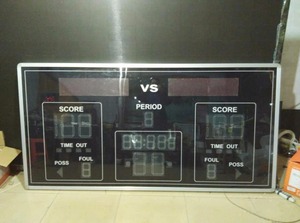 LED bóng rổ Bảng điểm ngoài trời đa chức năng thể thao lớn Bảng điểm bóng rổ đồng hồ bắn 24 giây - Product Image 3