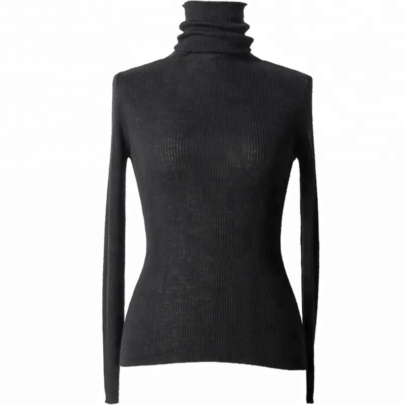 P18B188BE women's autumn winter fashion knitted turtleneck long sleeve pullover sweater