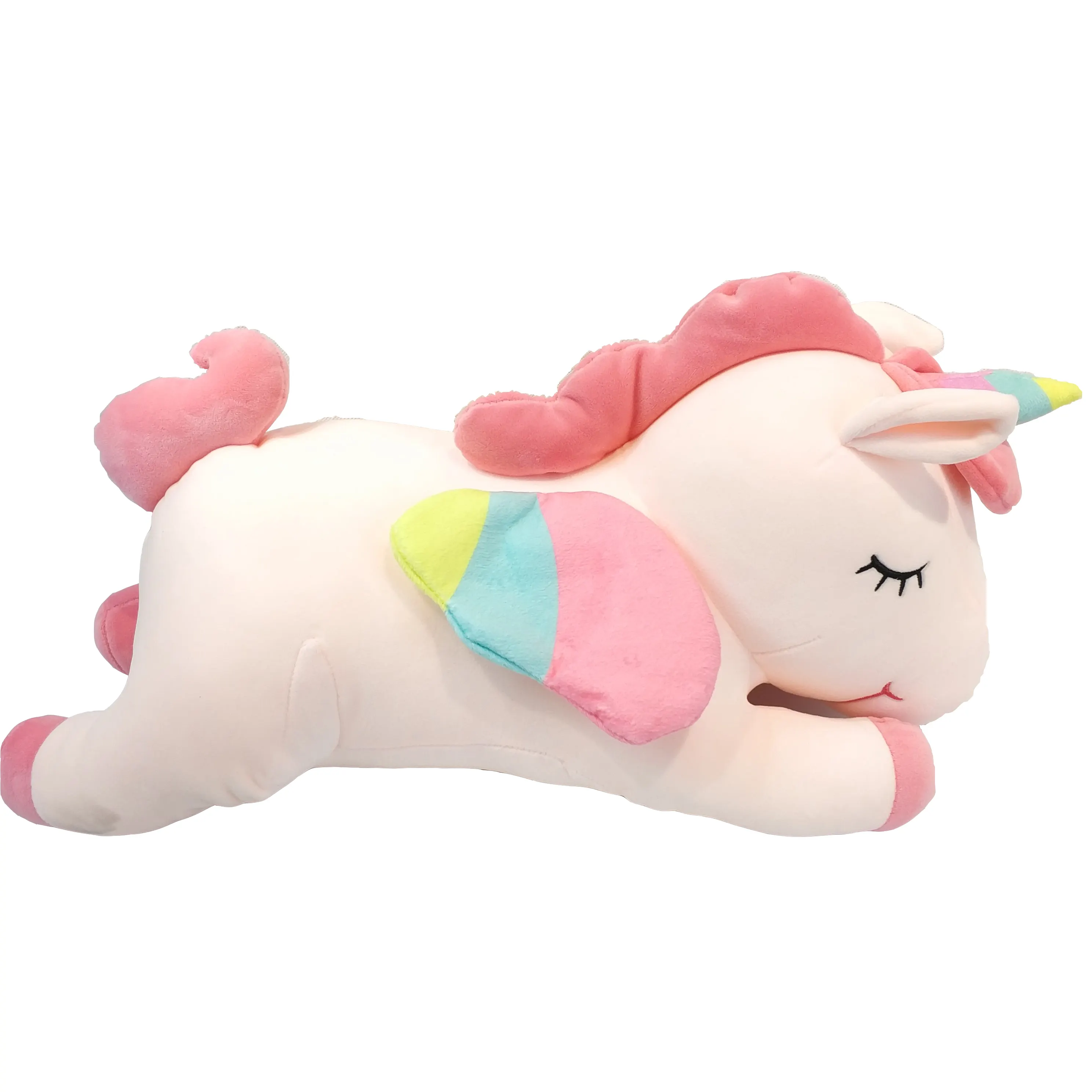 홈 소파 유니콘 박제 동물 슈퍼 부드러운 탄성 포옹 베개 핑크 유니콘 인형 장난감