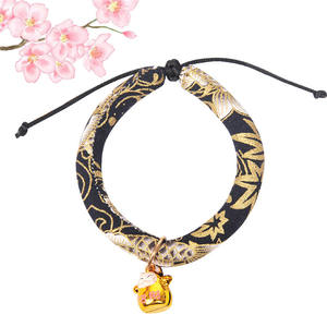Collier de cloches de chat japonais réglable en tissu Polyester, accessoire pour animaux de compagnie, livraison gratuite - Product Image 3