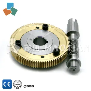 Kilau tinggi OEM pasokan cnc mesin presisi tinggi bahan 40Cr worm gear 6108 6109/bagian mekanik/aluminium gigi